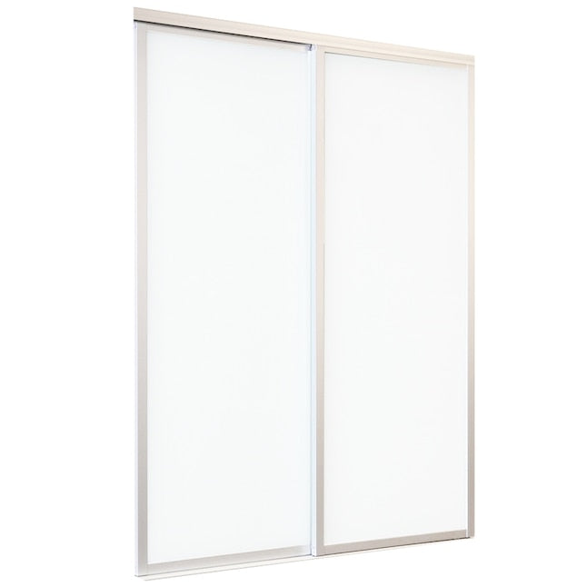 RELIABILT 9800 Boston 48-in x 96-in White Prefinished Aluminum Closet Sliding Door ( Hardware Included )