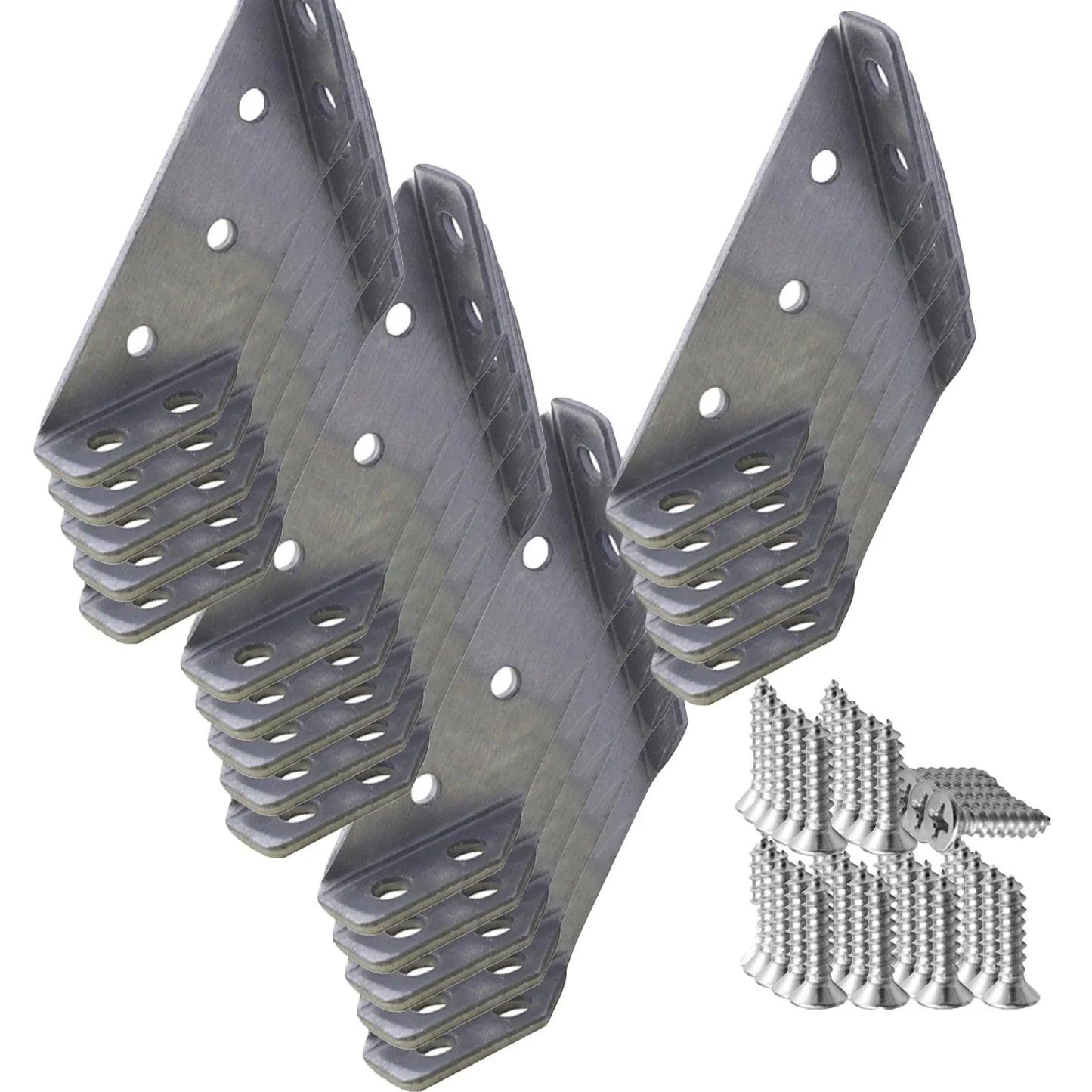 20PC Universal Furniture Corner Connector, Universal Stainless Steel Furniture Corner Connector