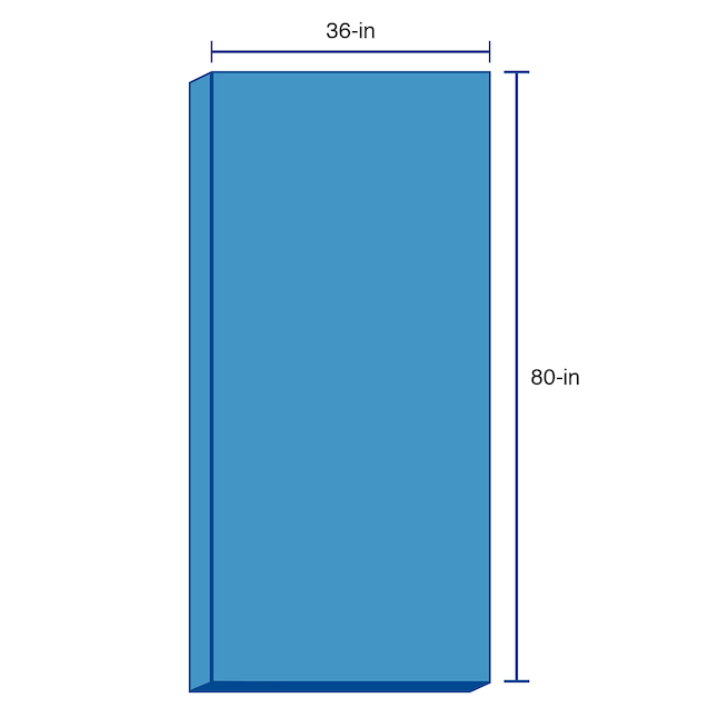RELIABILT 36-in x 80-in Clear 6-panel Solid core Unfinished Pine Wood Slab Door