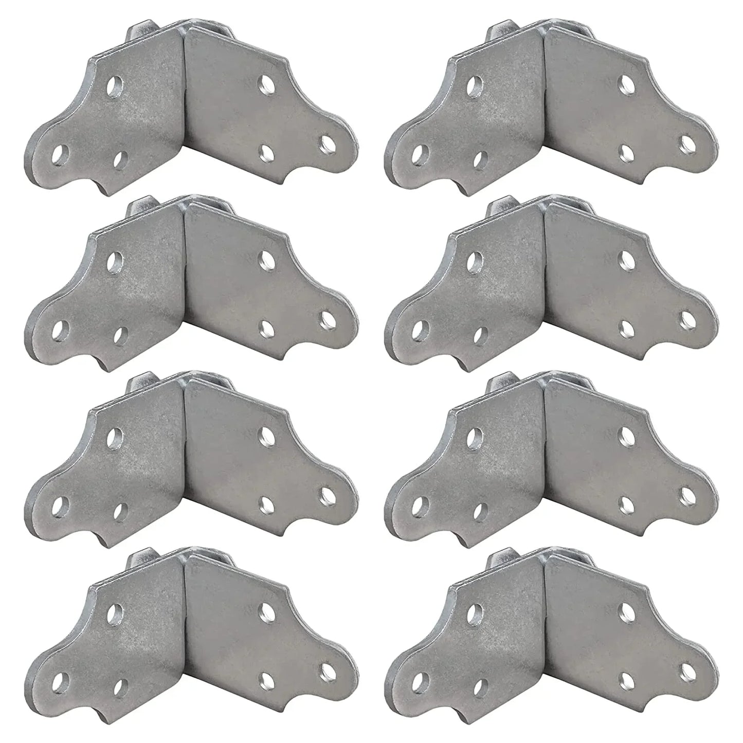 8 Sets Utility Trailer Wood Panel Side Corner Bracket, for Stake Body Latch Rack Gate Connector - 16 Pack, 8 Joints