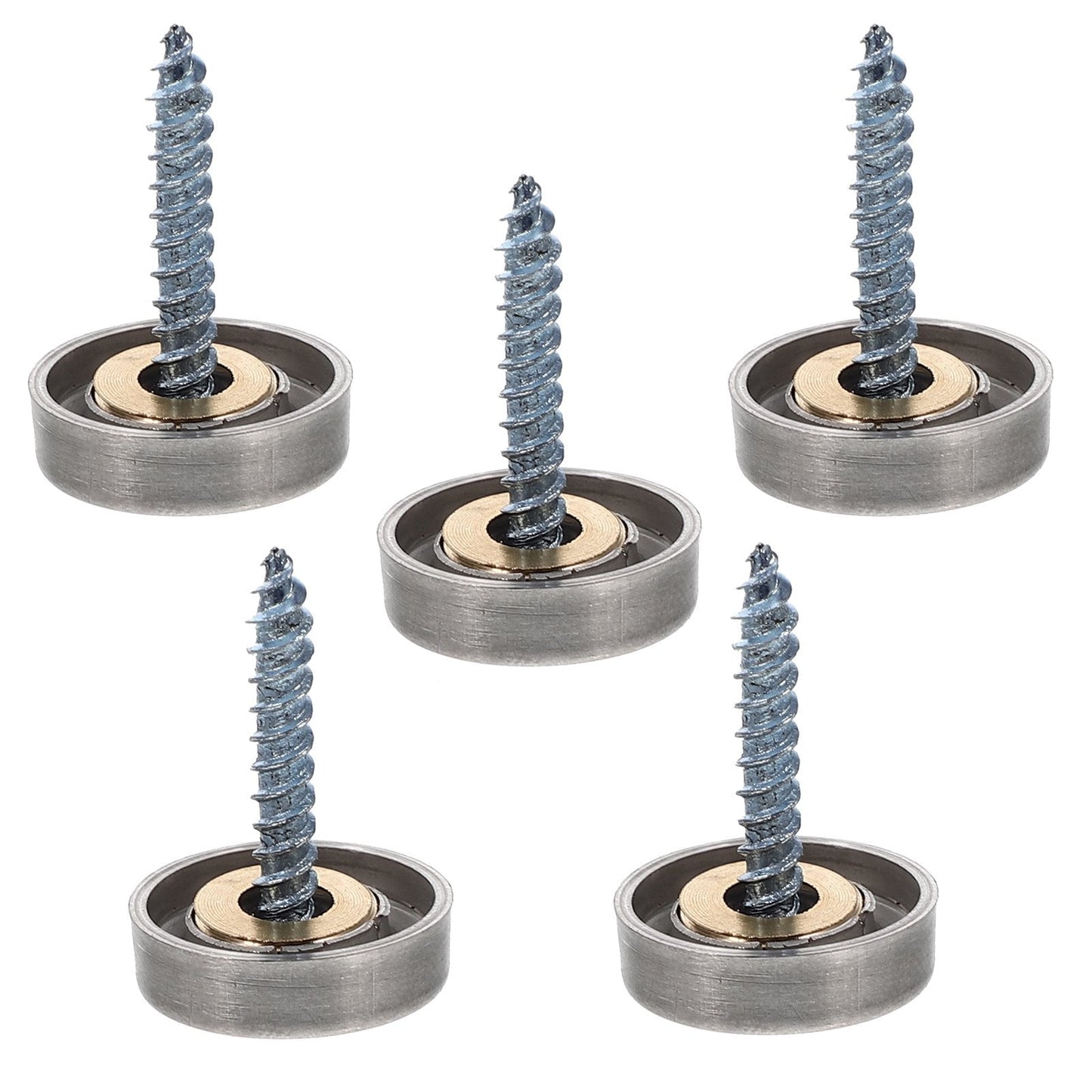 unbranded 5 Sets Frame Glass Nail Advertising Screw Nails Cap Shutter Screws with Caps Silver