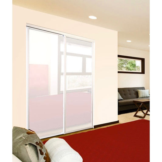 RELIABILT 9800 Boston 48-in x 96-in White Prefinished Aluminum Closet Sliding Door ( Hardware Included )