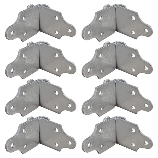 8 Sets Utility Trailer Wood Panel Side Corner Bracket, for Stake Body Latch Rack Gate Connector - 16 Pack, 8 Joints