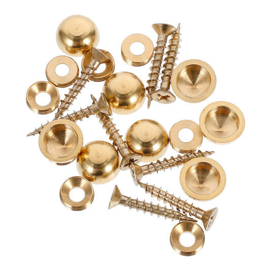 Advertising Nail Mirror Fixing Flat Nails Screws Decorative Hat Nut Copper 8 Pcs