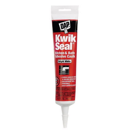 DAP Kwik Seal White 5.5 oz Kitchen and Bath Adhesive Acrylic Caulk