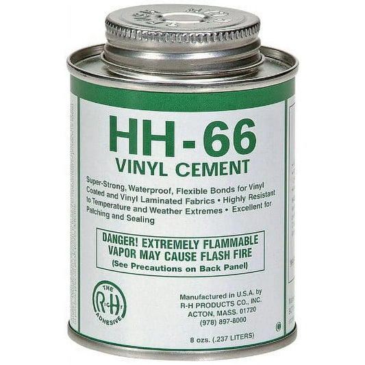 RH Adhesives RH HH-66 Vinyl Cement 8oz, Paste Vinyl, Clear Flexible Industrial Sealant, 8 oz