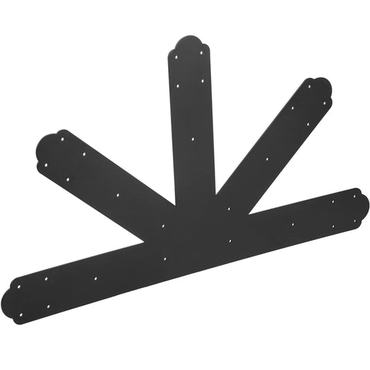 12:12 Pitch Gable Brackets, 4mm/0.16" Steel Truss Nail Board, Timber Beams with Bolted Decorative Gable Panels