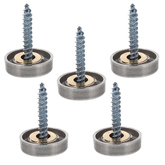 unbranded 5 Sets Frame Glass Nail Advertising Screw Nails Cap Shutter Screws with Caps Silver